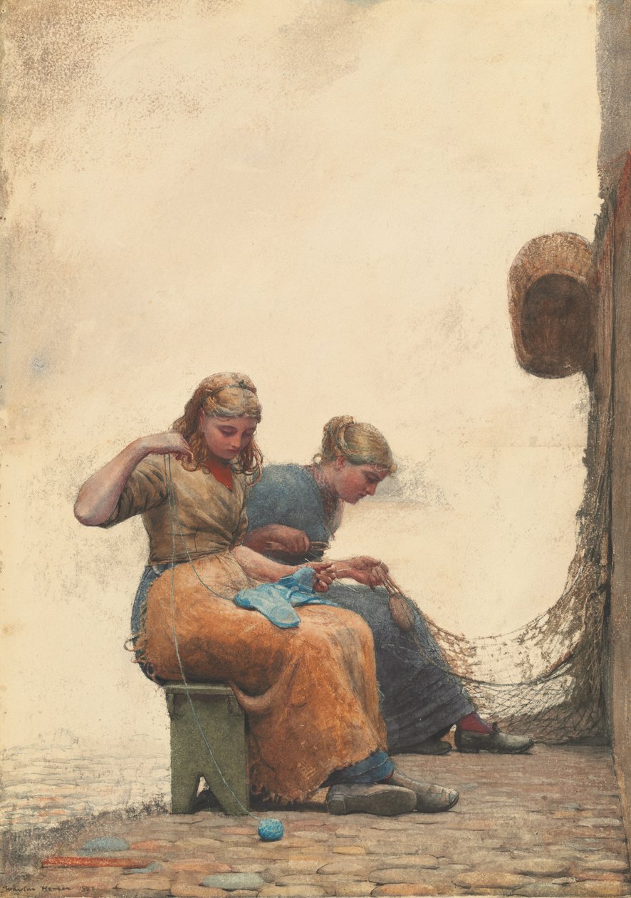 Riparando le Reti, 1882 da Winslow Homer