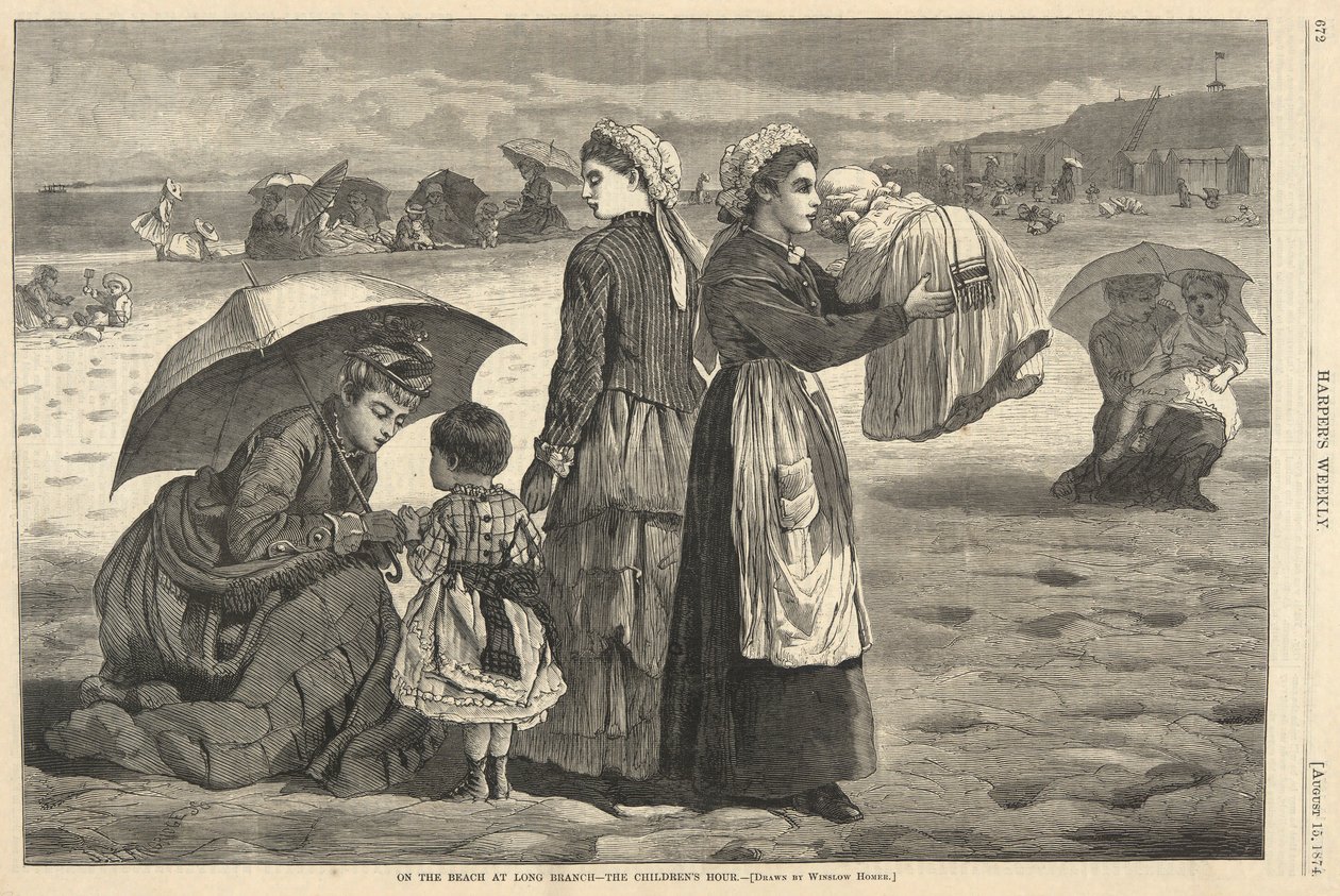 Sulla spiaggia a Long Branch da Winslow Homer