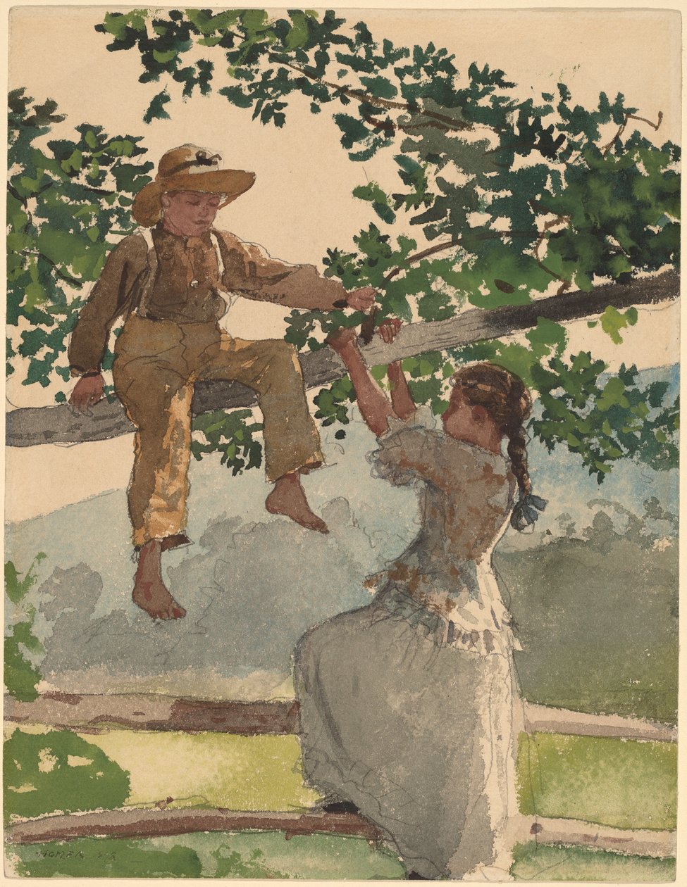 Sulla recinzione da Winslow Homer