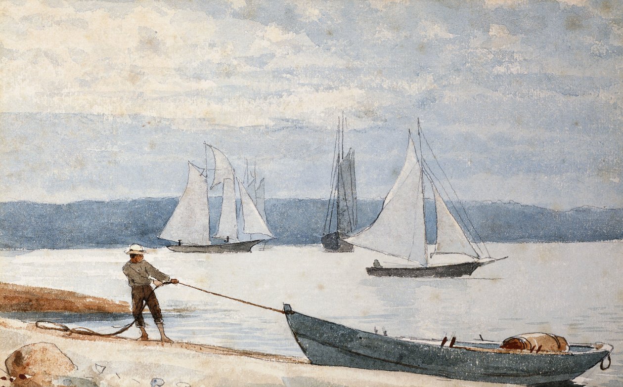 Tirando la dory da Winslow Homer