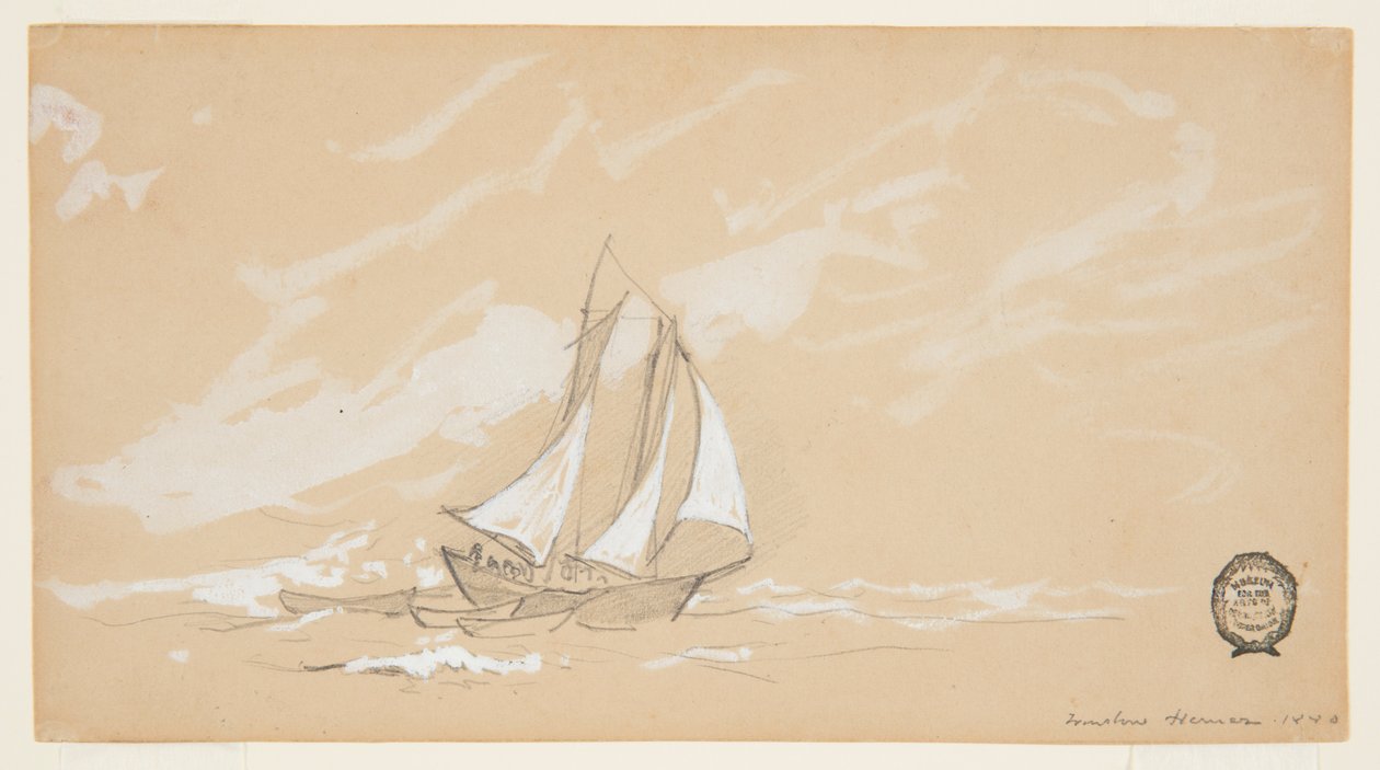 Schooner con tre dories da Winslow Homer