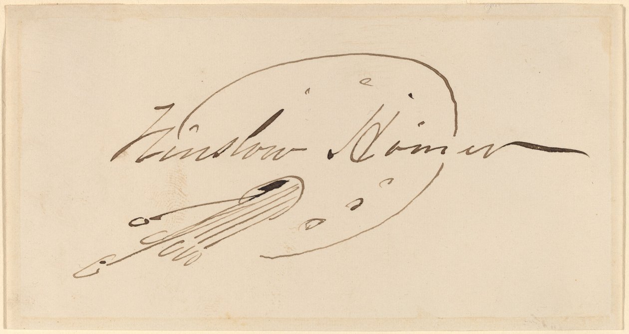 Firma nella tavolozza da Winslow Homer