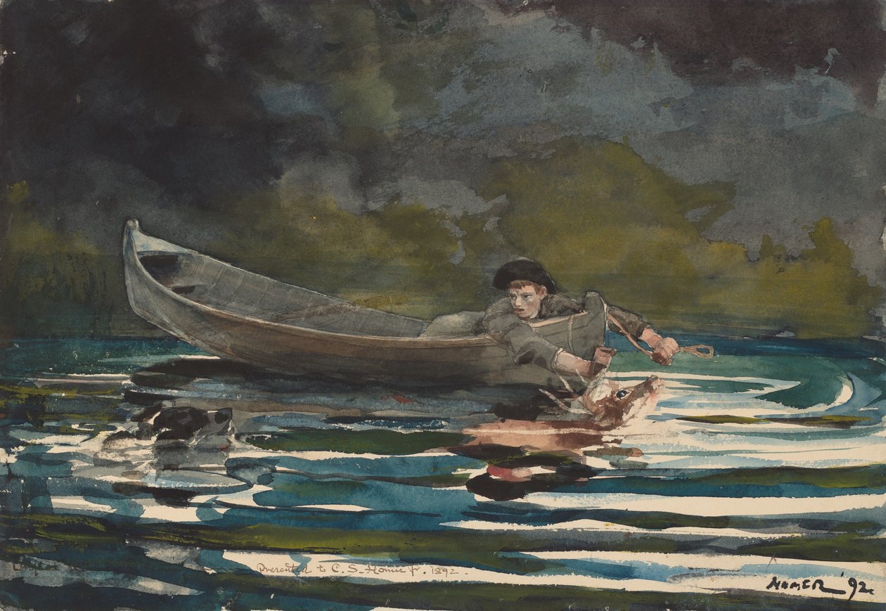Schizzo per Hound and Hunter da Winslow Homer