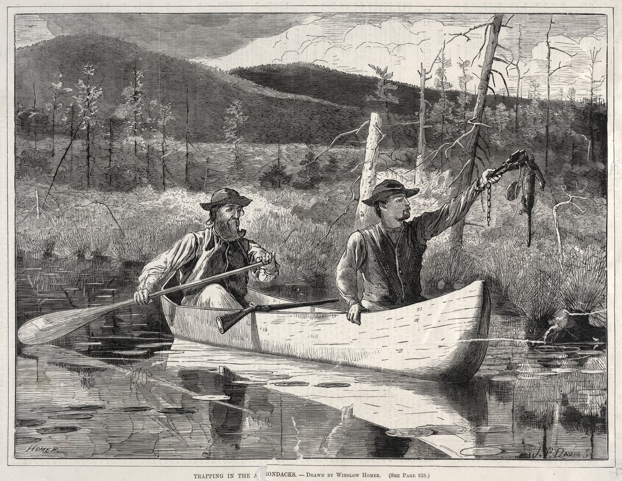Cattura negli Adirondacks da Winslow Homer