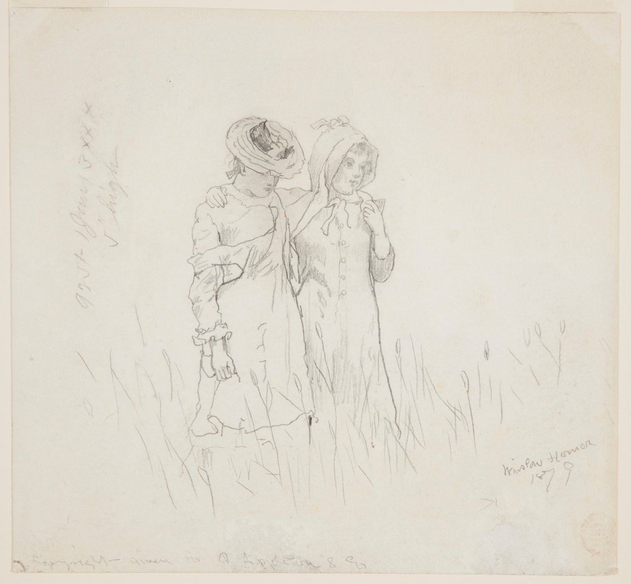 Due ragazze in un campo da Winslow Homer