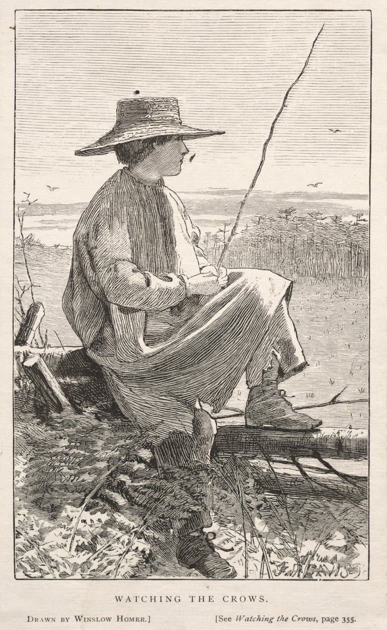Guardando i corvi, 1868 da Winslow Homer