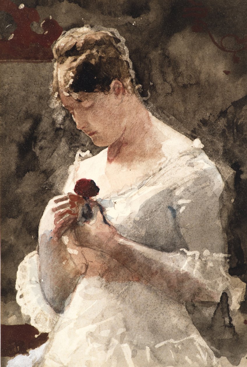 Donna con una rosa, 1879 da Winslow Homer