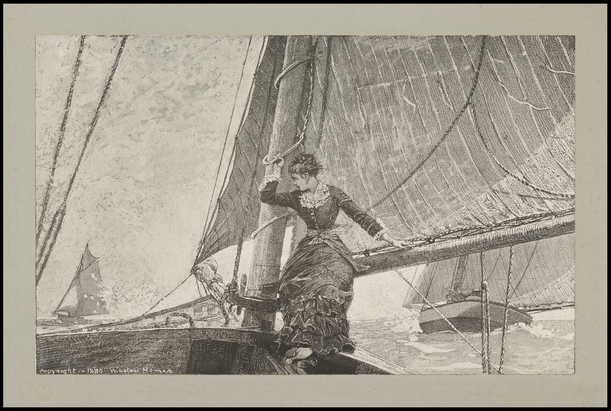 Ragazza in barca a vela da Winslow Homer