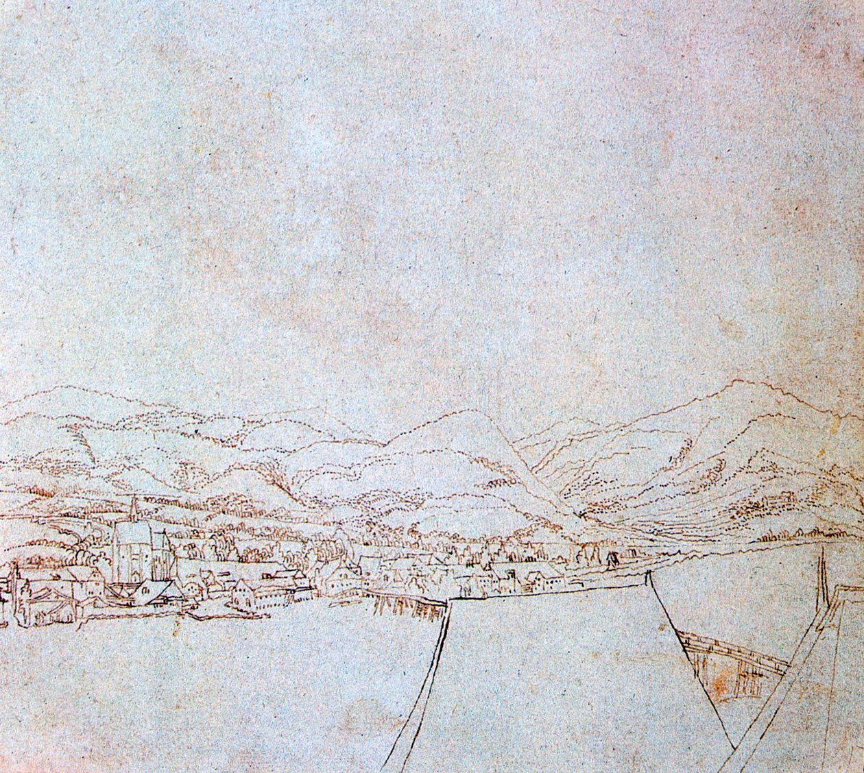 Veduta di Urfahr, c1510-1553 da Wolf Huber