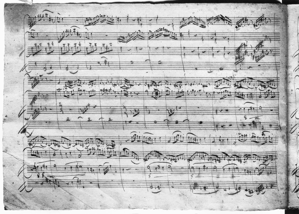 Trio in sol maggiore per violino, clavicembalo e violoncello (K 496) 1786 (2a pagina) da Wolfgang Amadeus Mozart