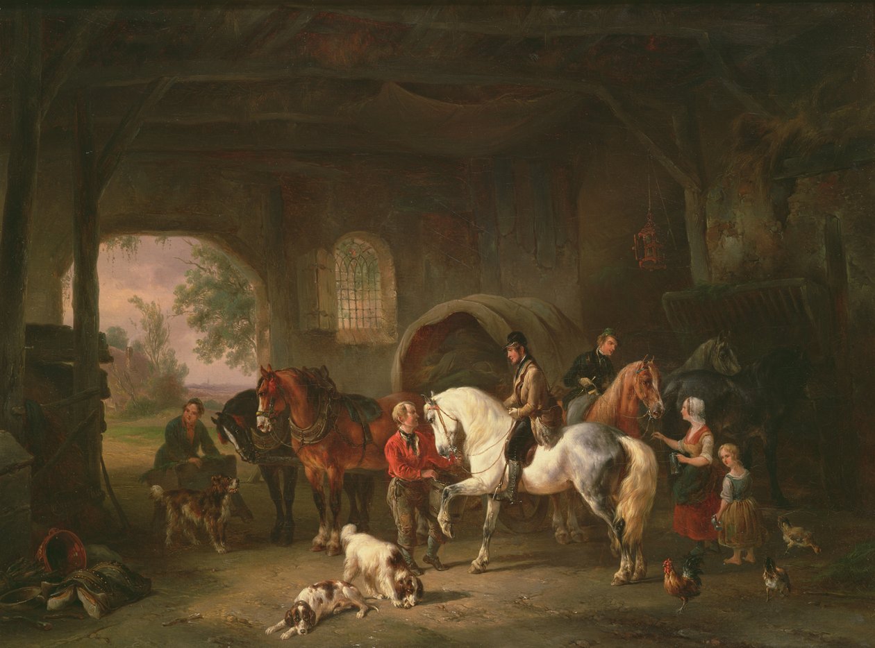 Interno della stalla da Wouterus Verschuur