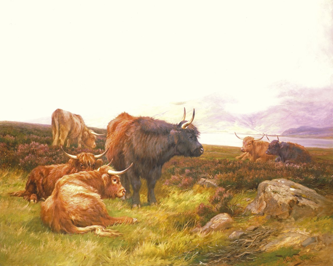 Highlander vicino a un lago da Wright Barker