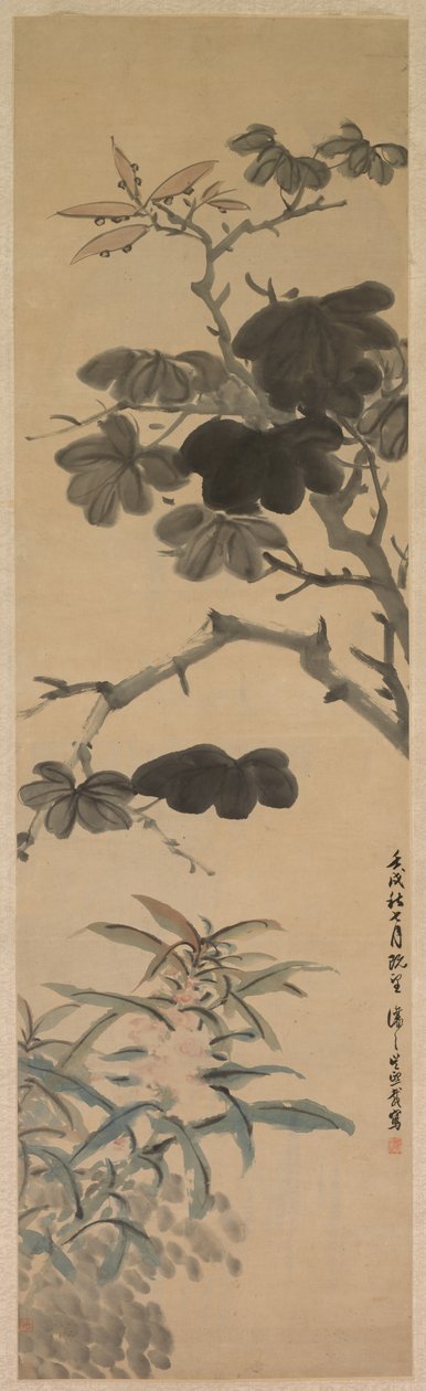 Piante da fiore, 1862 da Wu Rangzhi