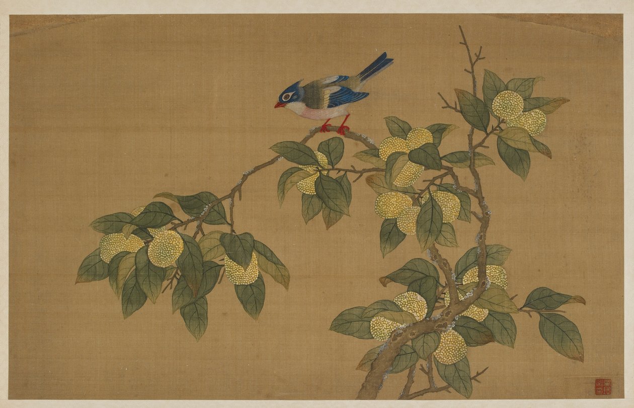 Uccello e frutta da Wu Zhang
