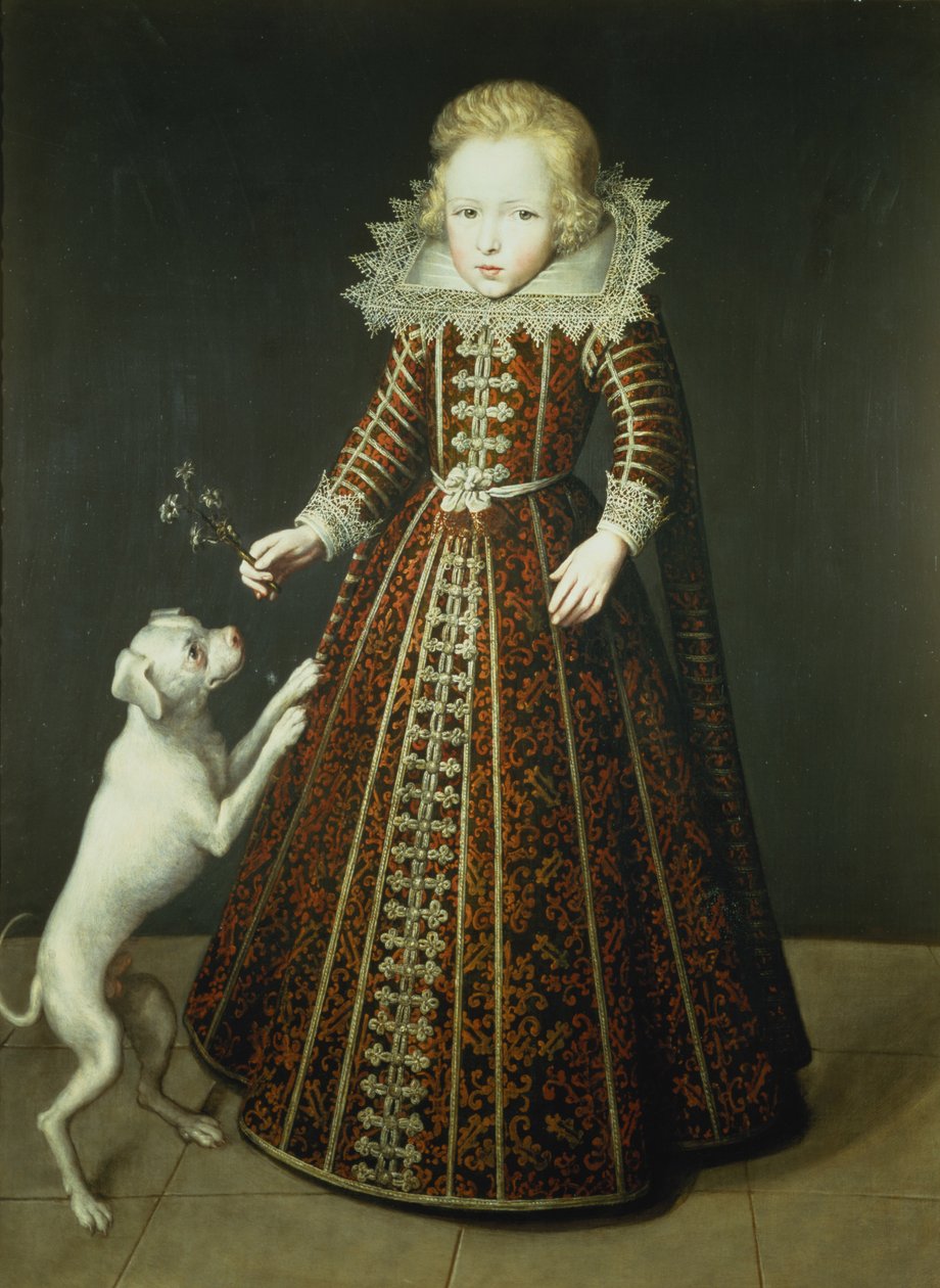 Bambino con un cane da Wybrand Simonsz. de Geest