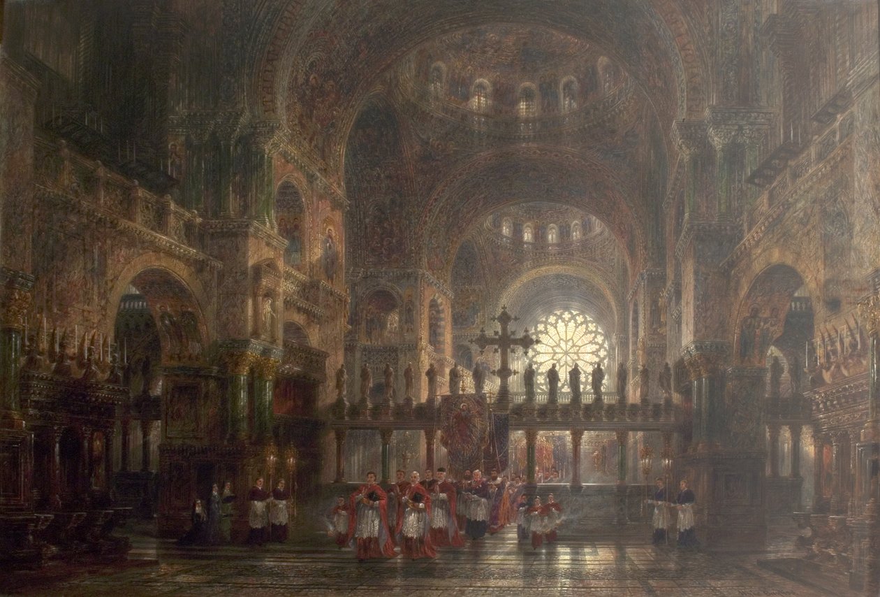 Interno della Basilica di San Marco, Venezia, Italia, 1877 da Wyke Bayliss