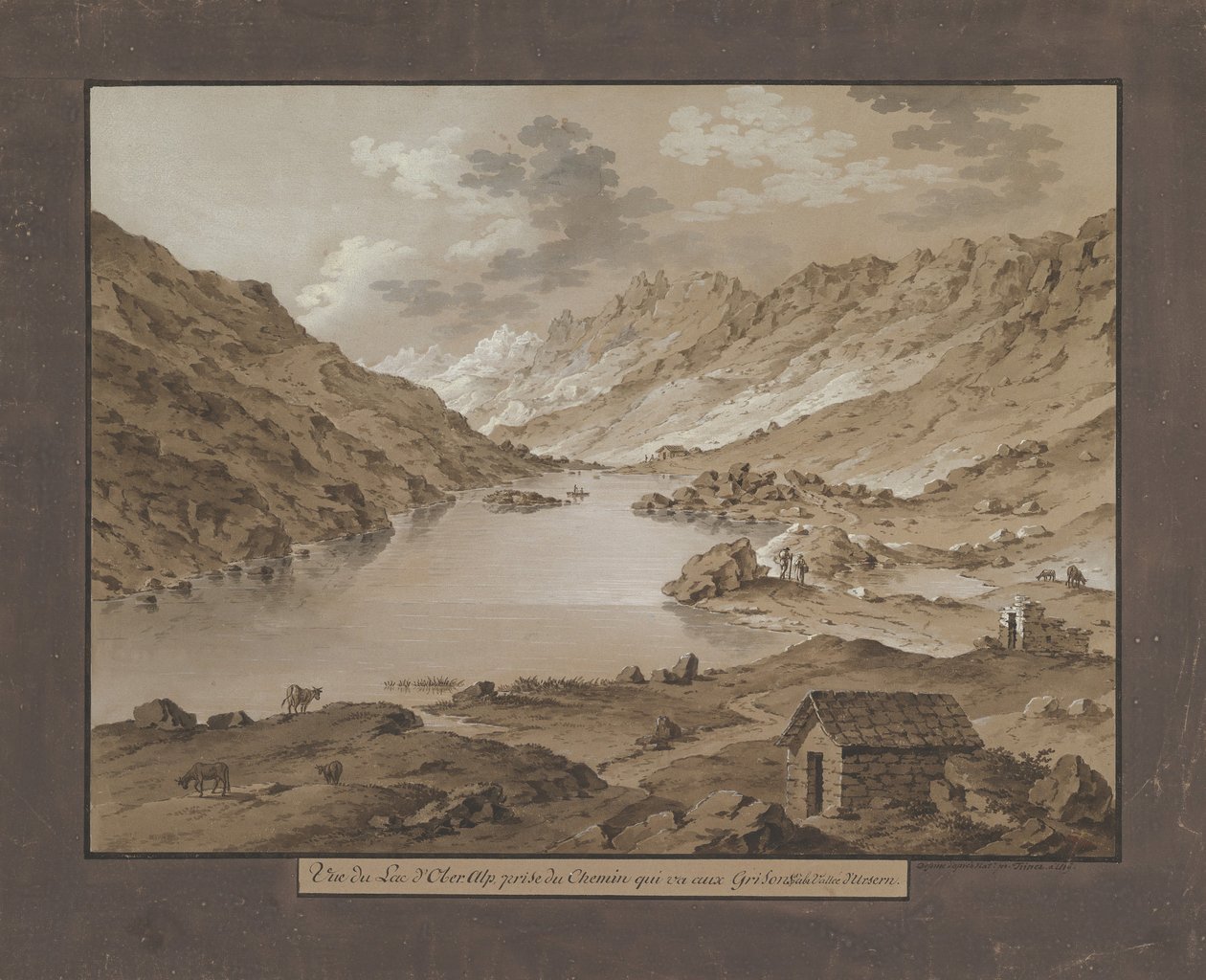 Veduta del lago Oberalp, fine XVIII-XIX secolo da Xaver Triner
