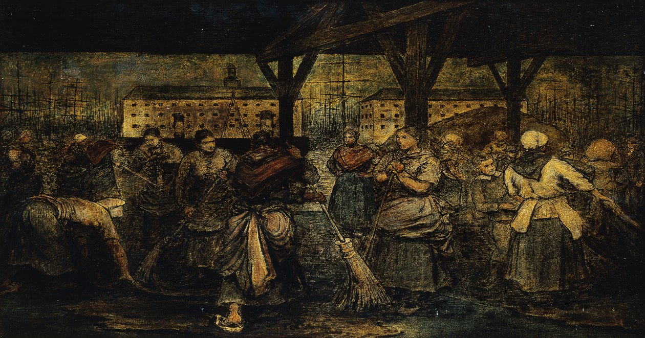 Gli spazzini; Les Balayeuses da Xavier Mellery