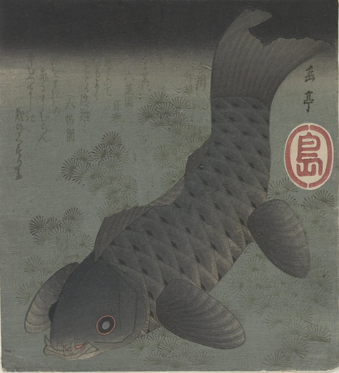 Carpa Nera, metà del XIX secolo da Yashima Gakutei