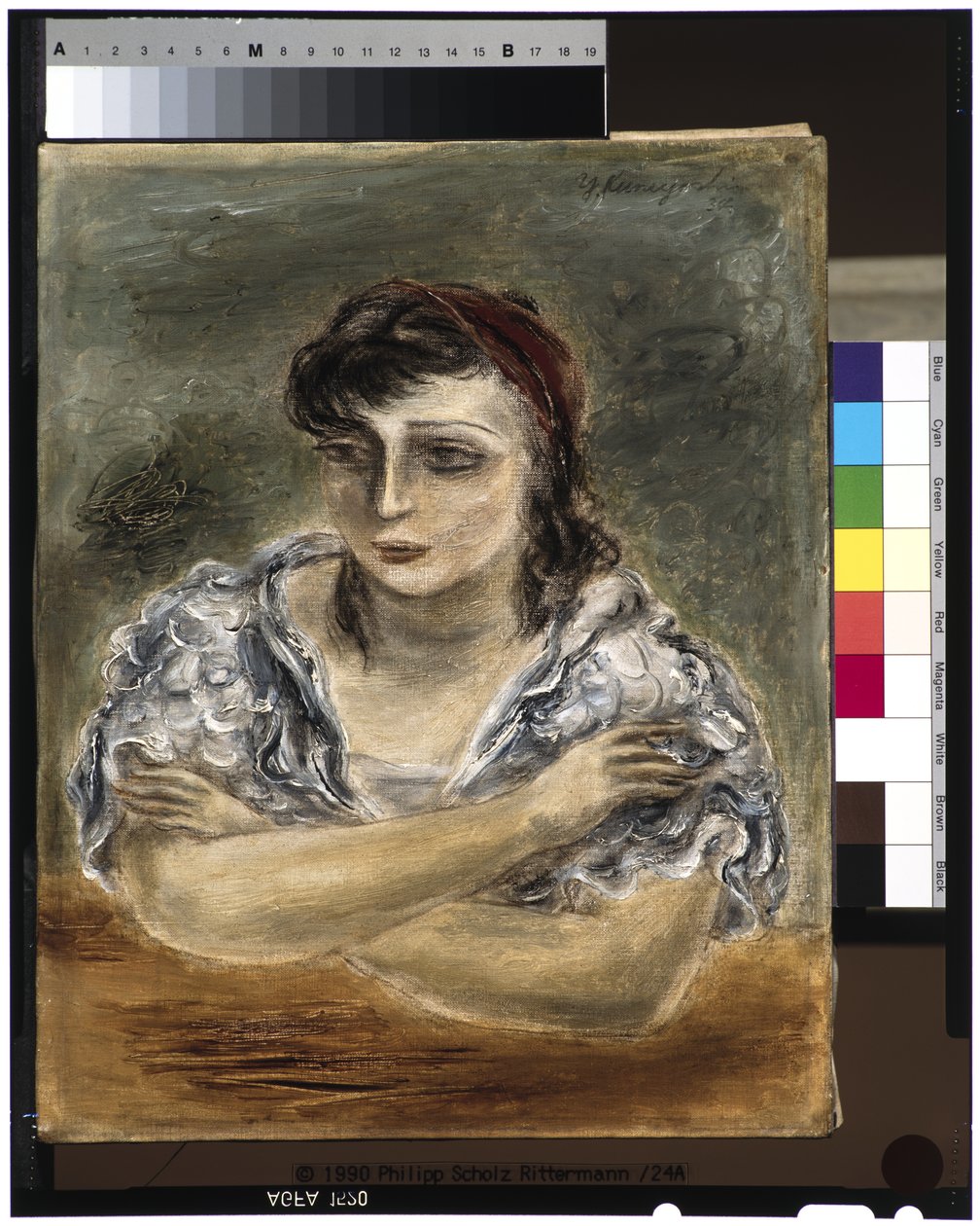 Ragazza in abito bianco (Sara Mazo) da Yasuo Kuniyoshi