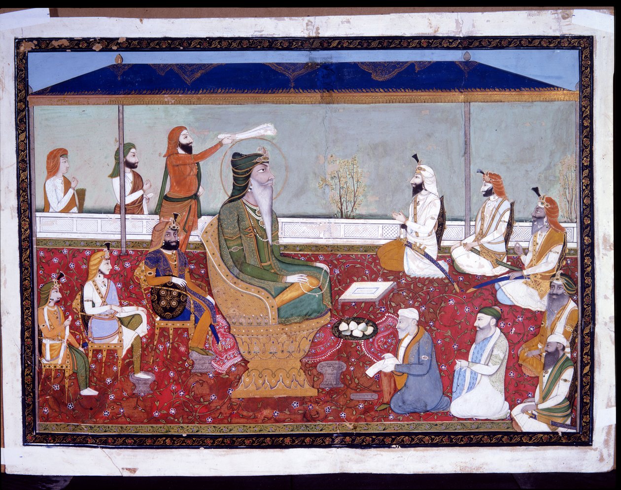 Ranjit Singh sul suo trono d