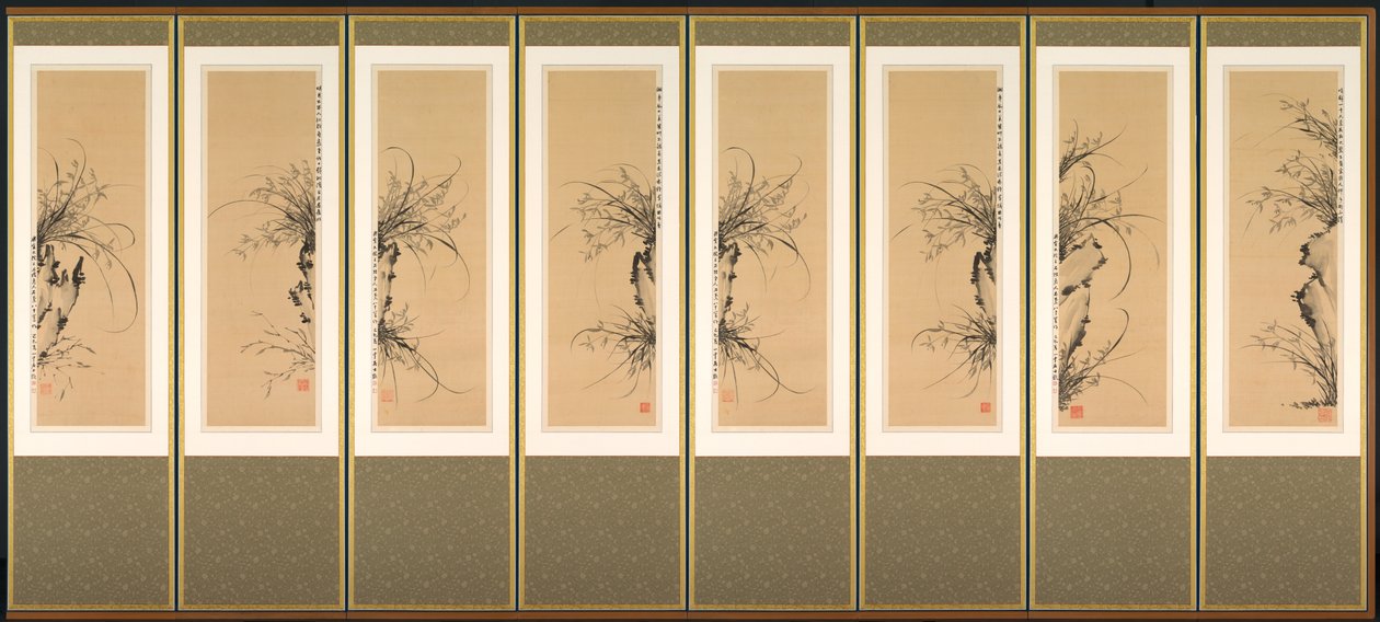 Orchidee e rocce, 1897-98 da Yi Ha eung