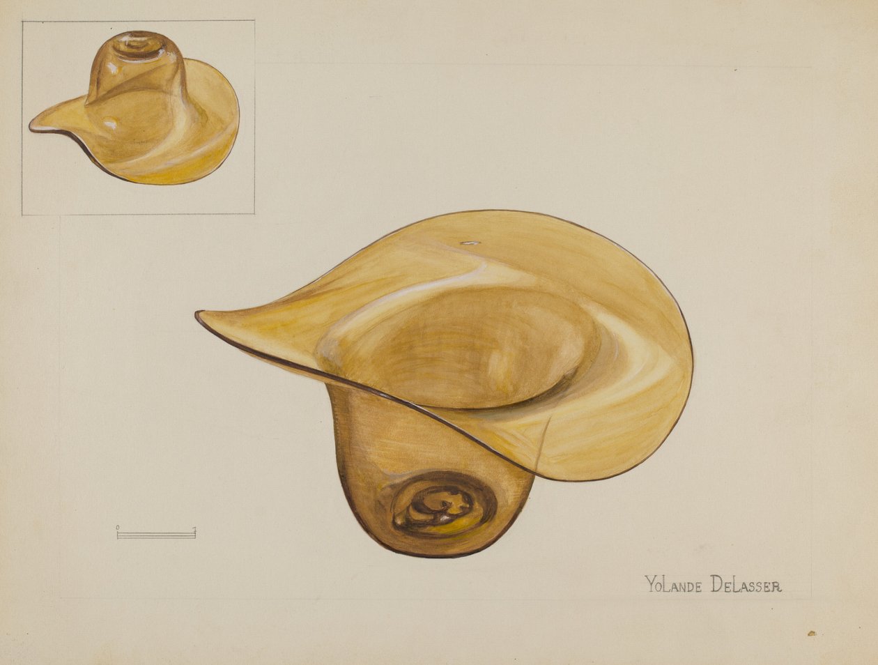 Cappello di vetro, c. 1936 da Yolande Delasser