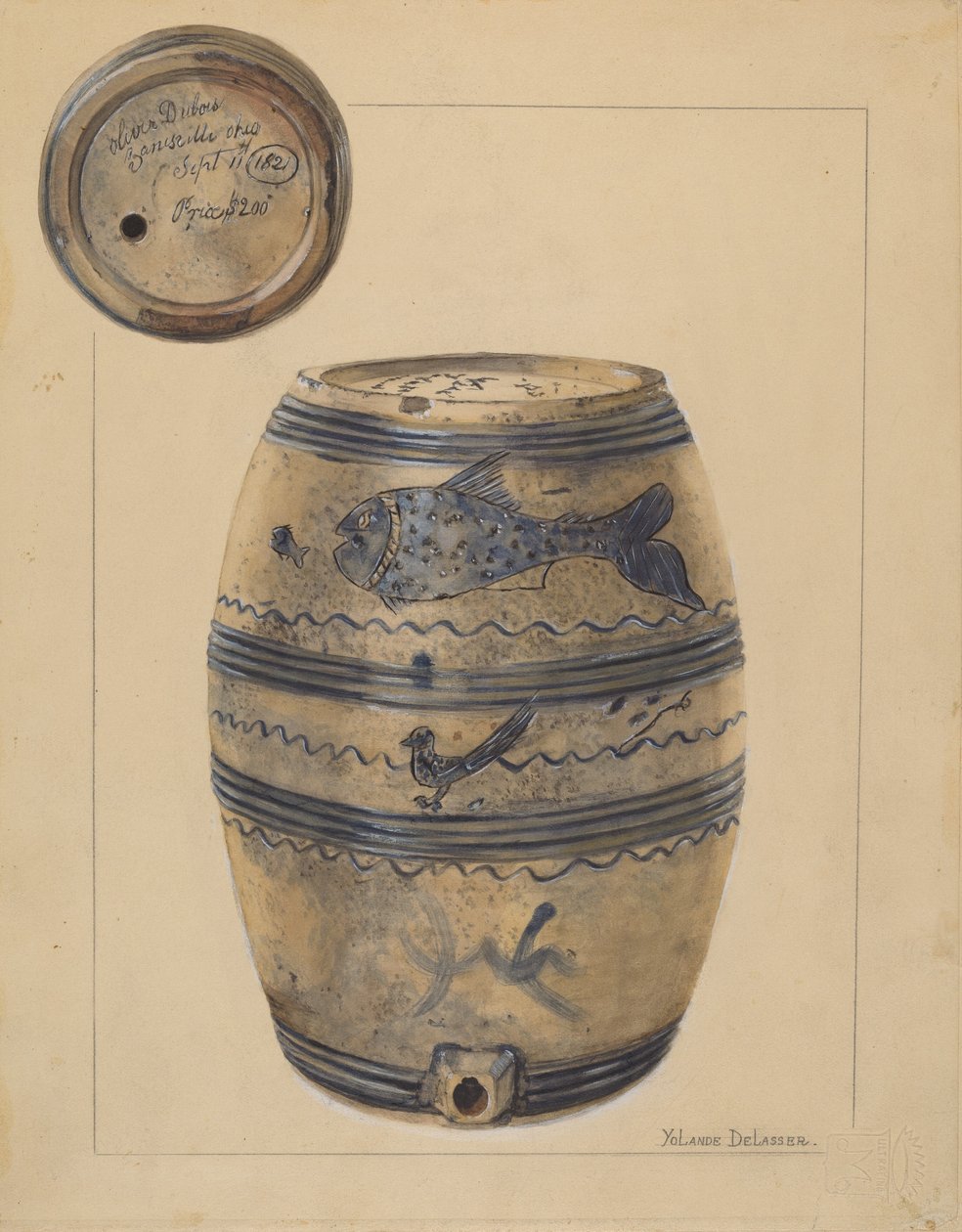Botte di vino, c. 1936 da Yolande Delasser