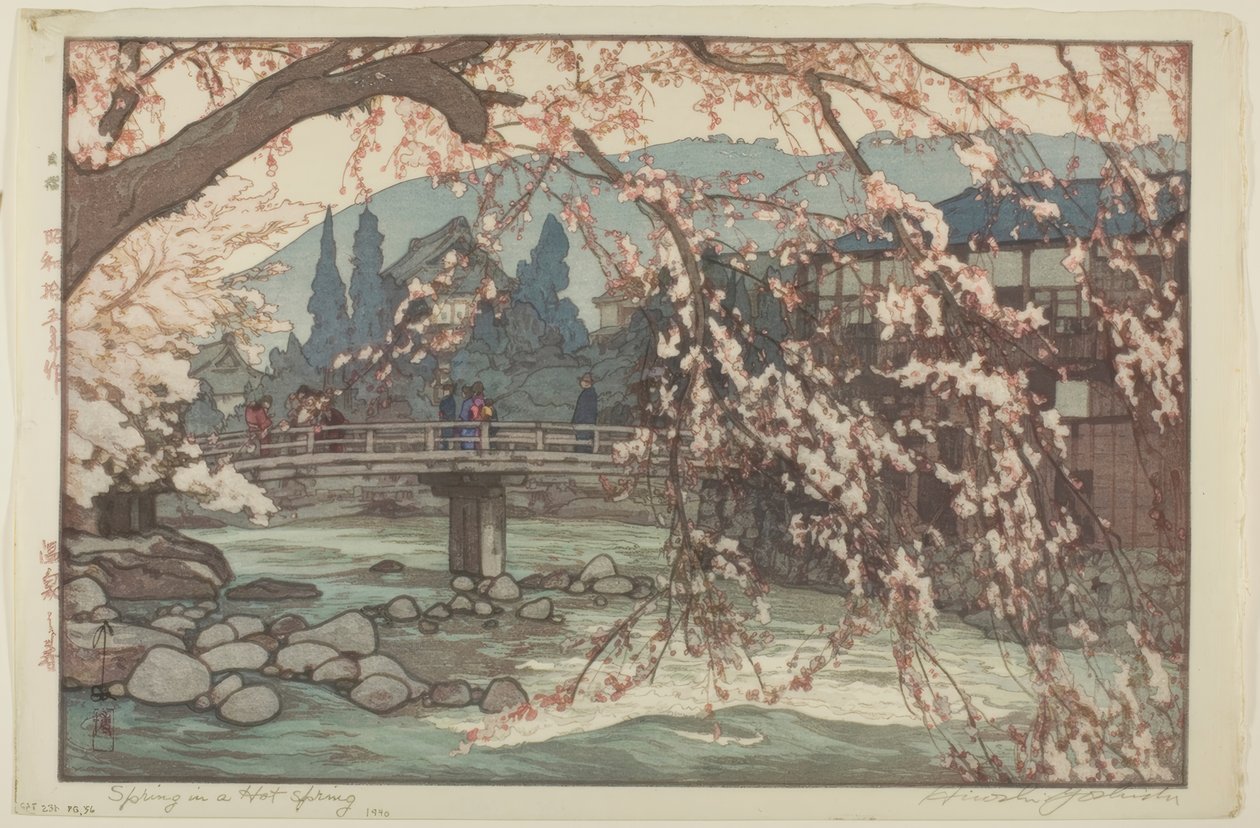Una spa in primavera da Yoshida Hiroshi
