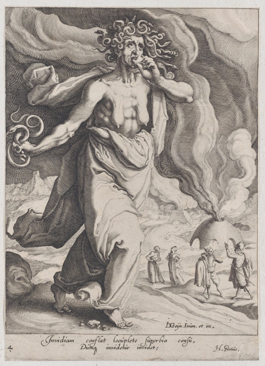 Invidia, dalle Virtù e Vizi, 1596-97 da Zacharias Dolendo