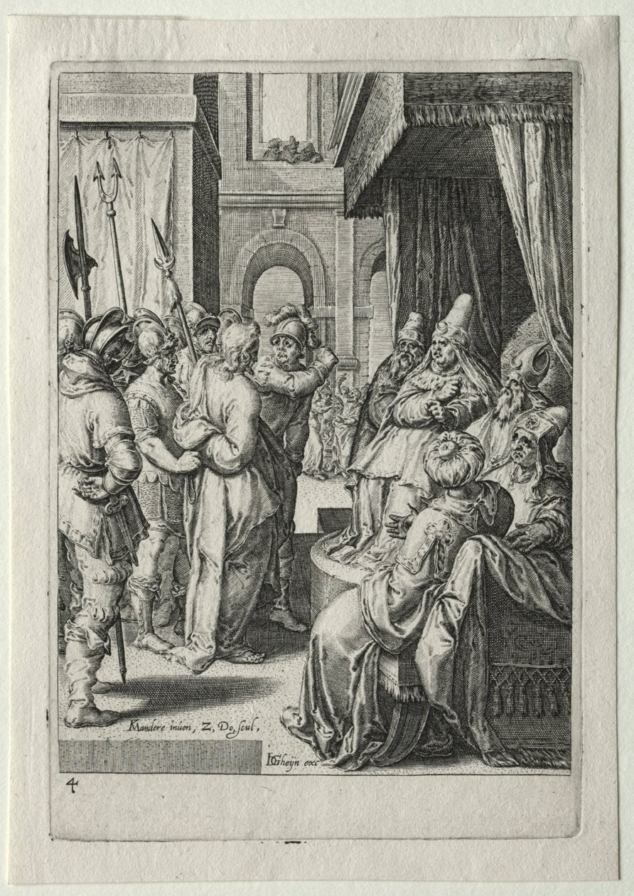 Set della Passione:  Cristo davanti a Erode da Zacharias Dolendo