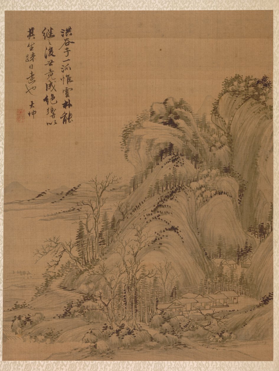 Paesaggio nello stile di Ching Hao da Zhai Dakun