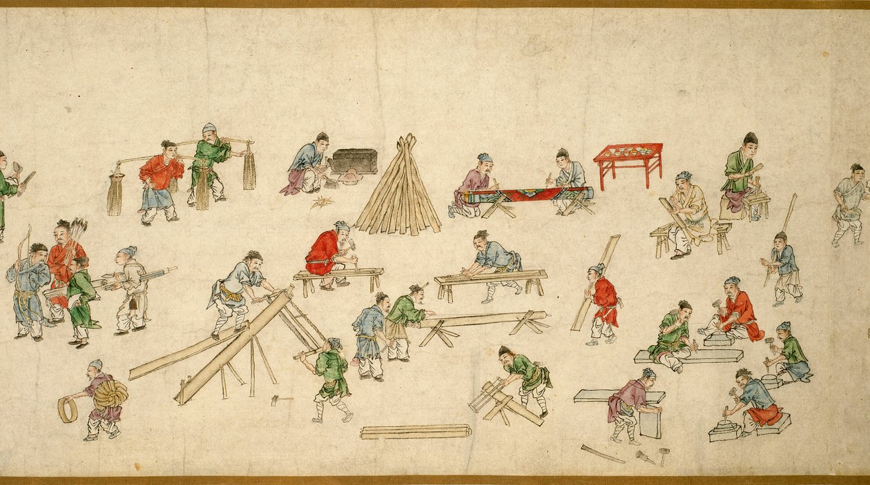Scene di strada in tempi di pace 太平風會圖 da Zhu Yu
