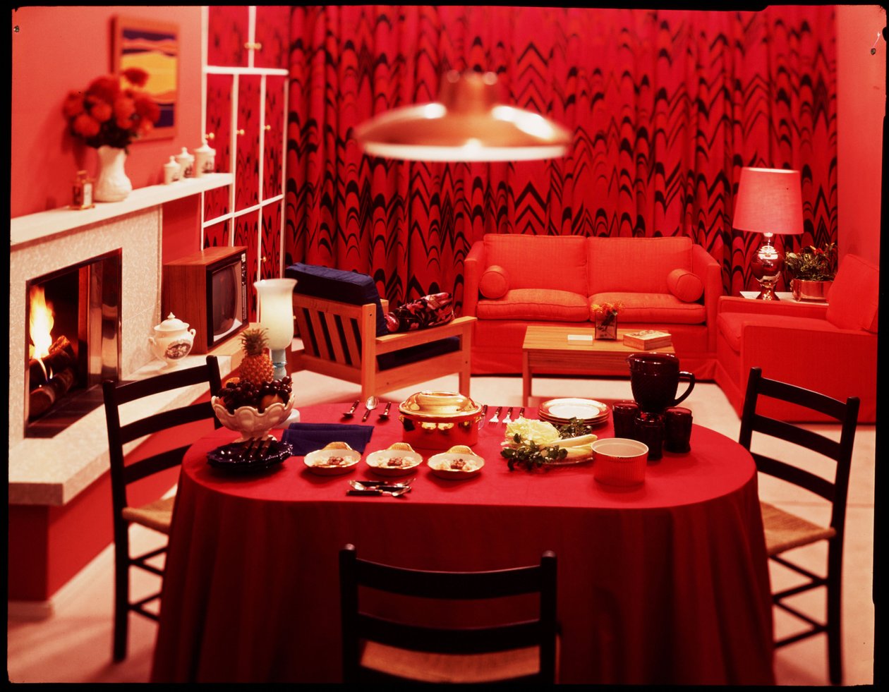 Sala da pranzo, 1960 circa (foto) da Zoltan Glass