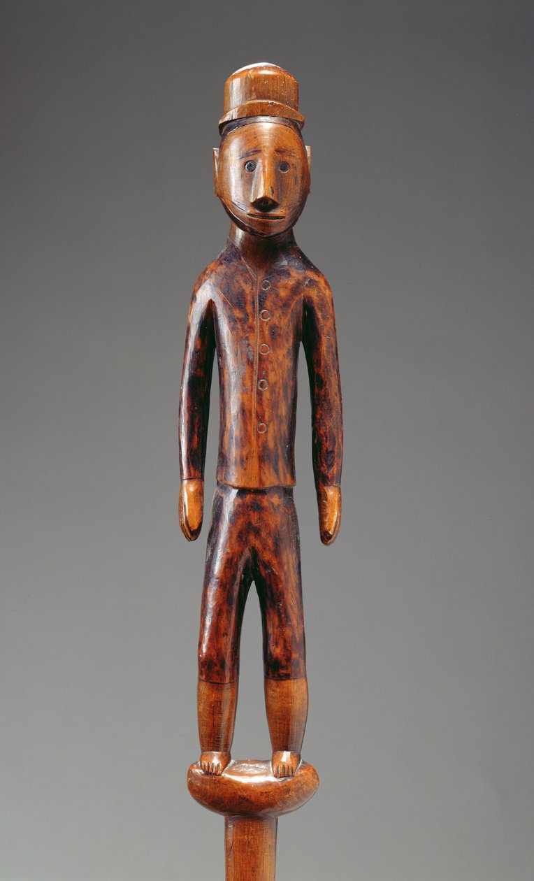 Bastone con figura scolpita da Zulu