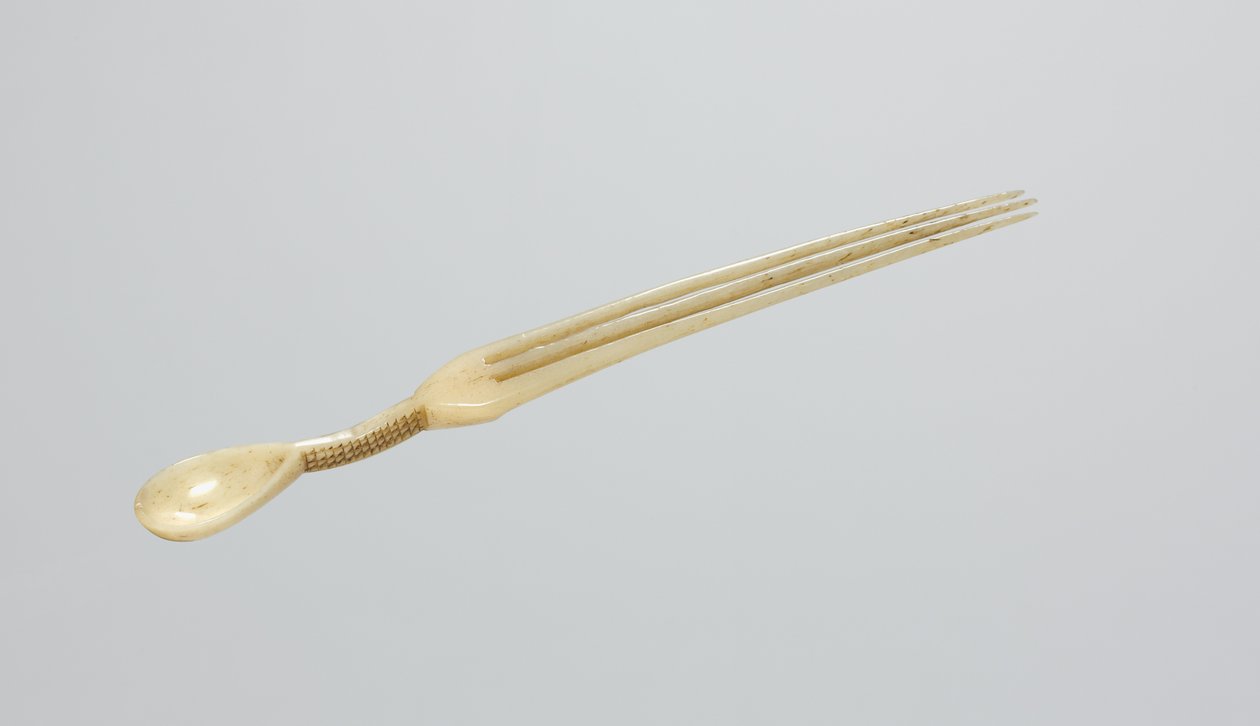 Cucchiaio/pettine da tabacco, fine 1800 (osso) da Zulu