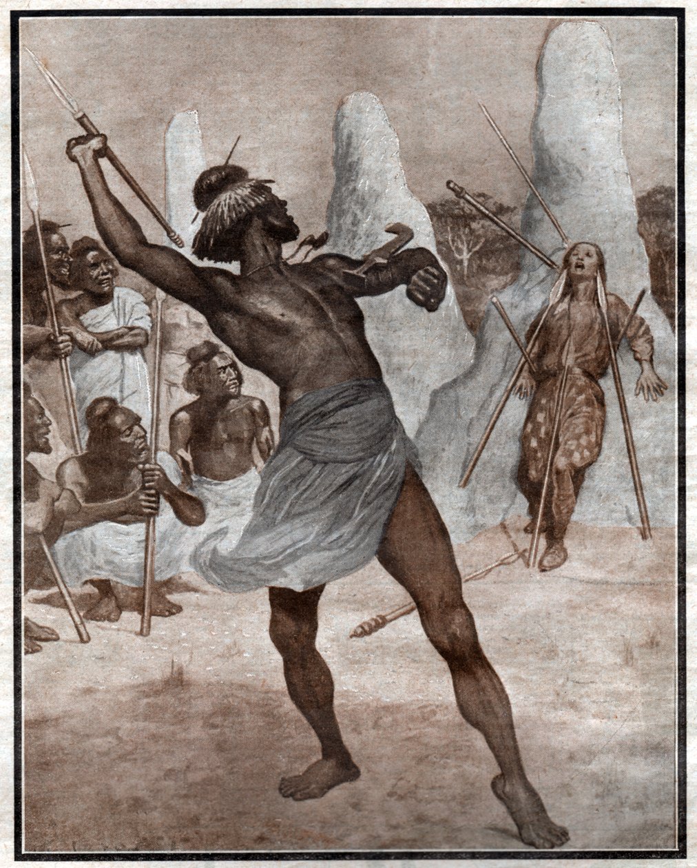 Lancio del giavellotto da . .
