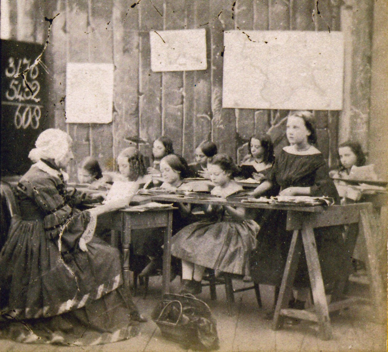 Lezione di matematica, c.1890 da Frederick (attr. to) Barnard