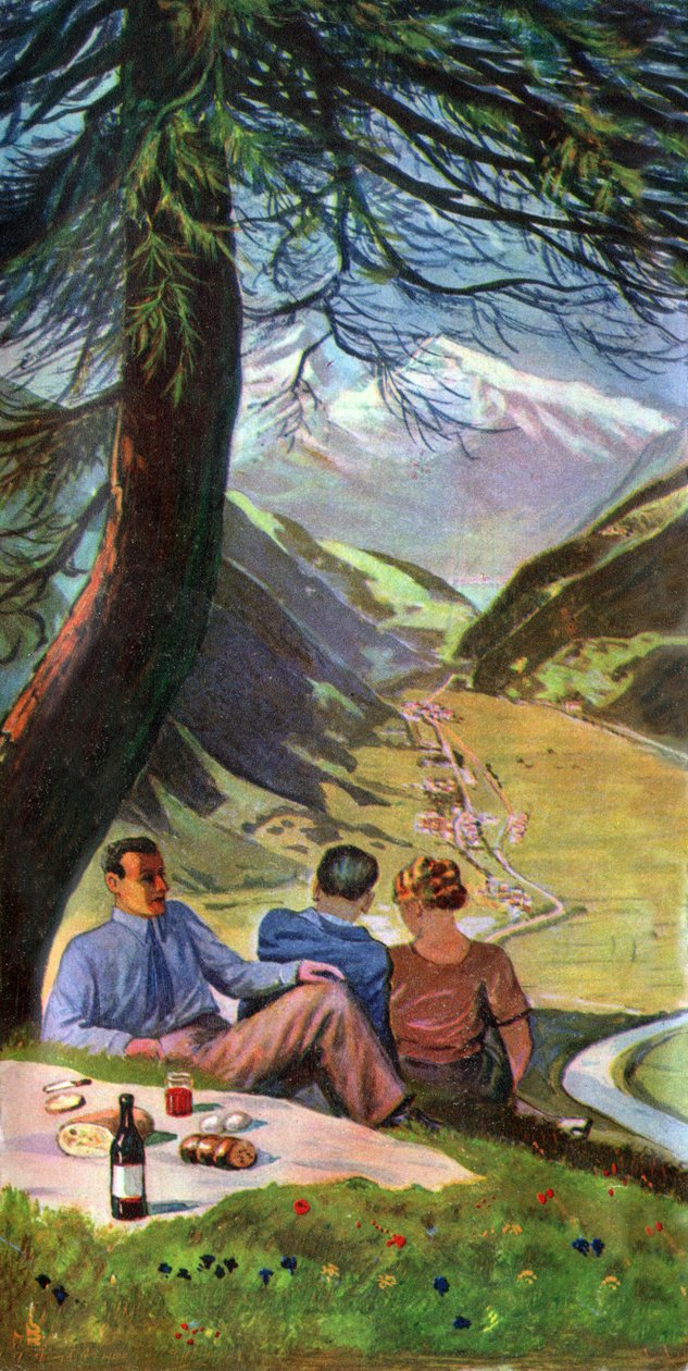 Picnic in Svizzera, ca 1930-1940 da . .
