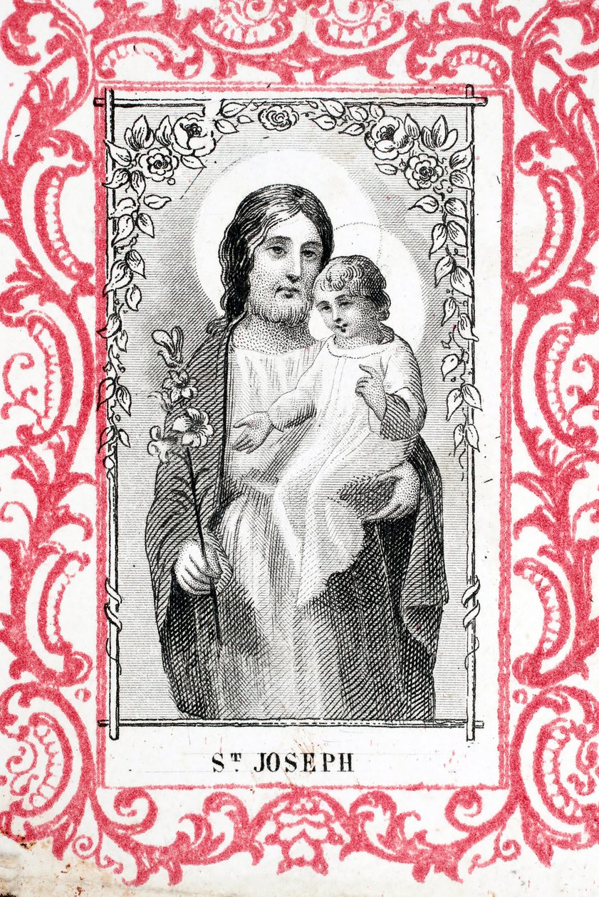 San Giuseppe e Gesù bambino. Francia. da Ferdinand Georg Waldmuller