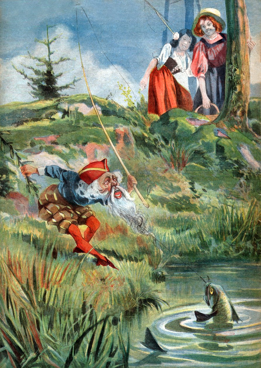 Biancaneve e Rosa Pompon. circa 1910 (incisione) da . .
