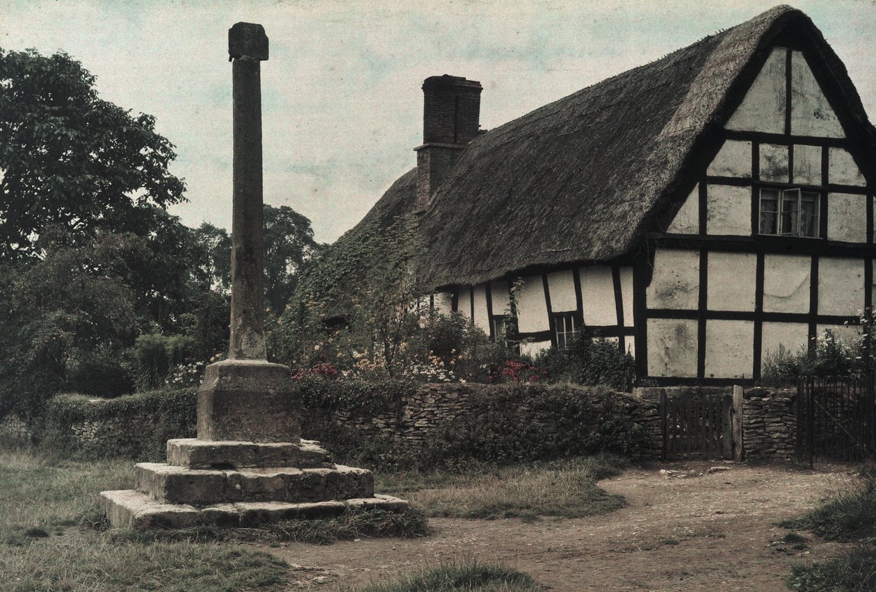 La croce del villaggio, Ashton-Under-Hill, Gloucestershire da Frederick (attr. to) Barnard
