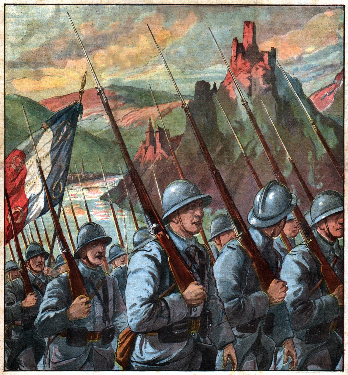 Truppe francesi in Renania da Ferdinand Georg Waldmuller