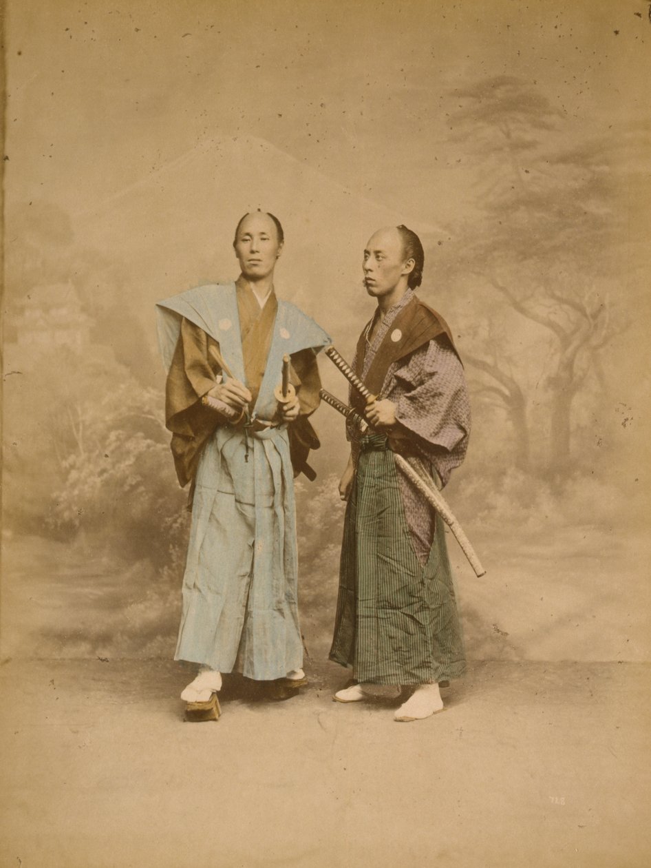 Due uomini giapponesi, forse samurai, c.1877 da . .