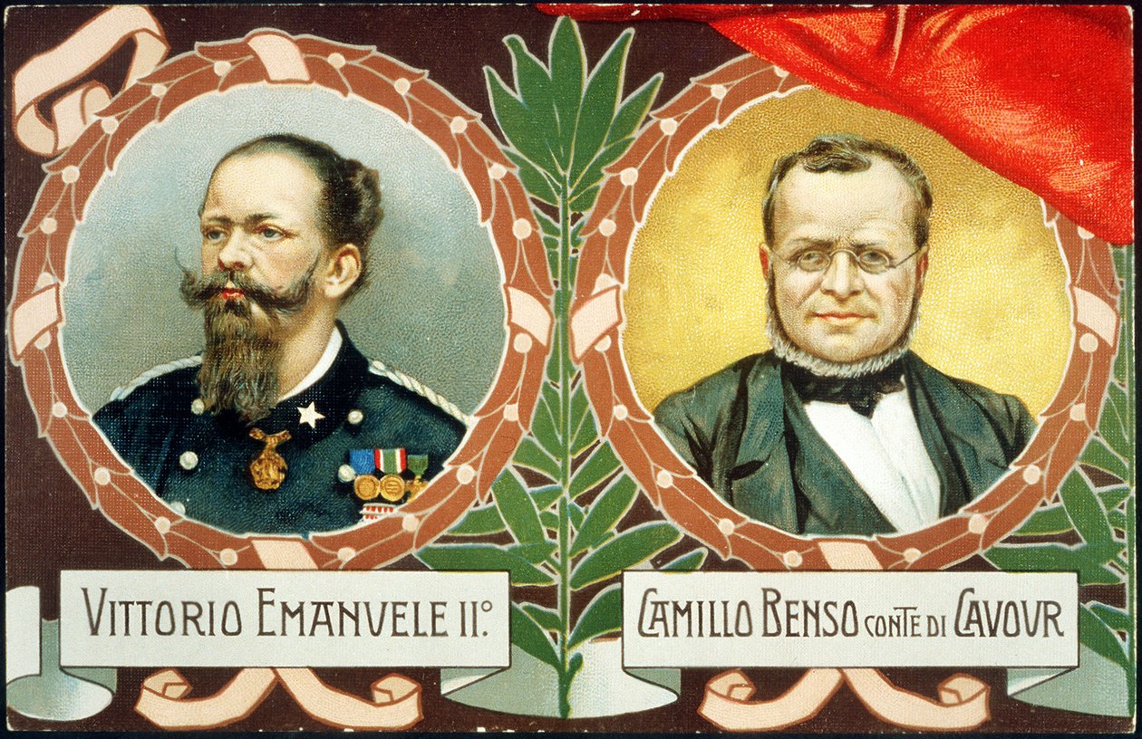VITTORIO EMANUELE II E CAVOUR 1911 da . .