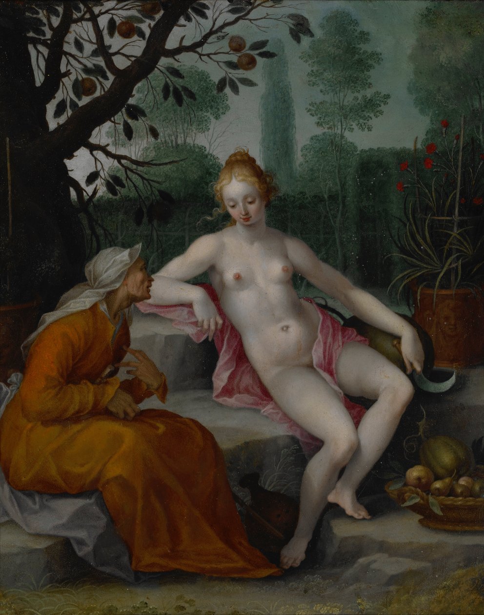 Vertumno e Pomona da Abraham Bloemaert