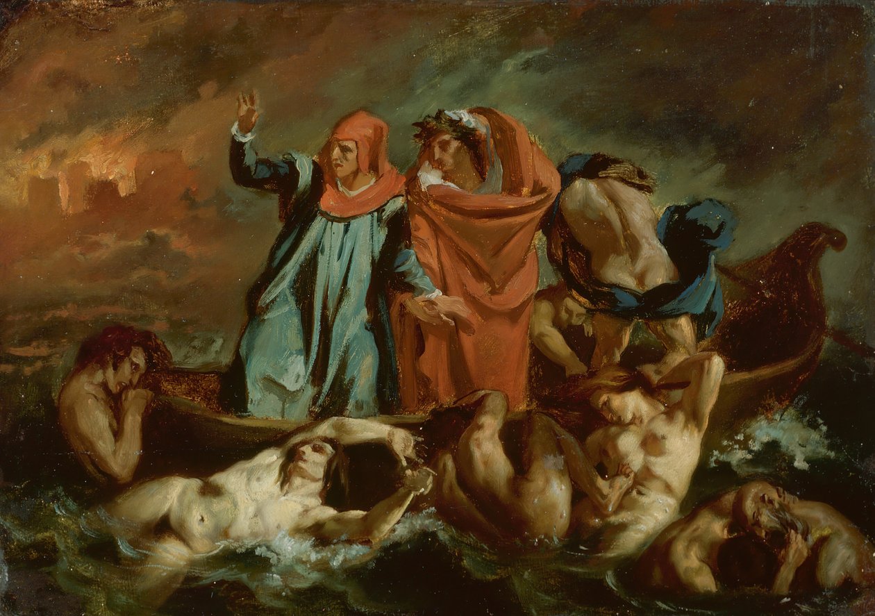 La Barca di Dante da after Eugène Delacroix