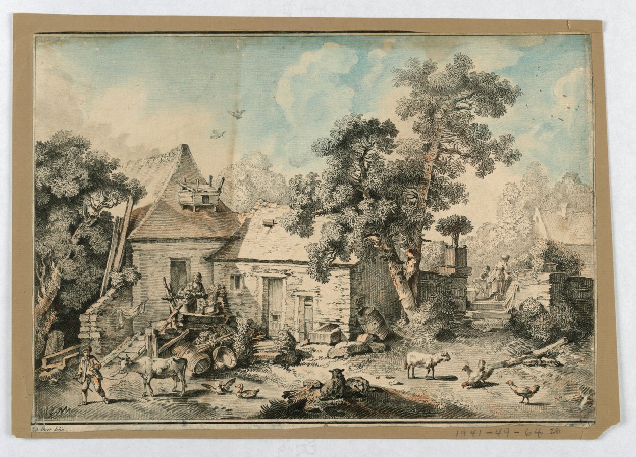 Pastore seduto da after Francois Boucher