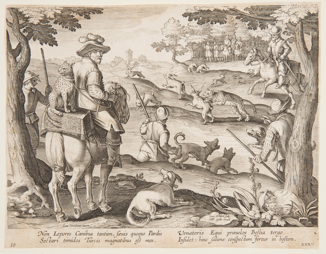 Caccia al coniglio da after Jan van der Straet, called Stradanus