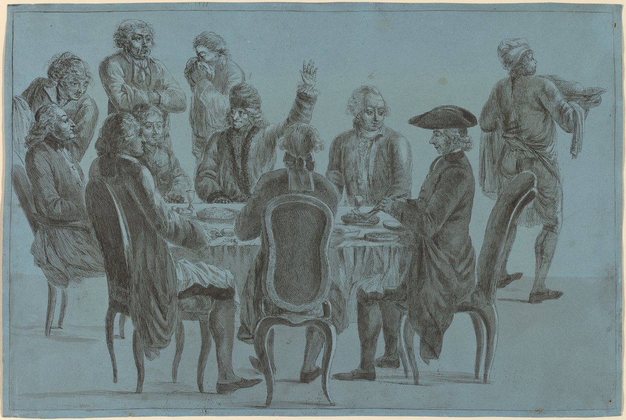 Il pasto dei filosofi da after Jean Huber